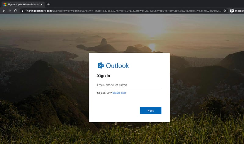 Office 365 phishing landing page(1)