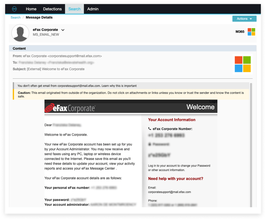 Phishing Email eFax Corporate