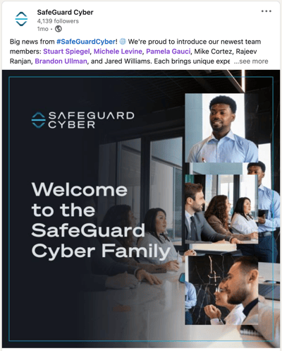 Welcome to the SafeGuard Cyber Family