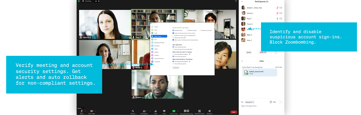 SafeGuard Cyber Advanced Governance for Zoom